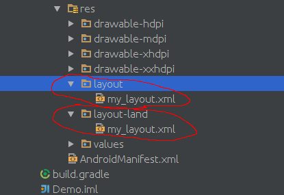 2 layout for different orientation