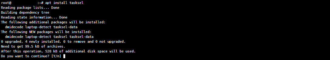Installing LAMP stack with Taskel via terminal