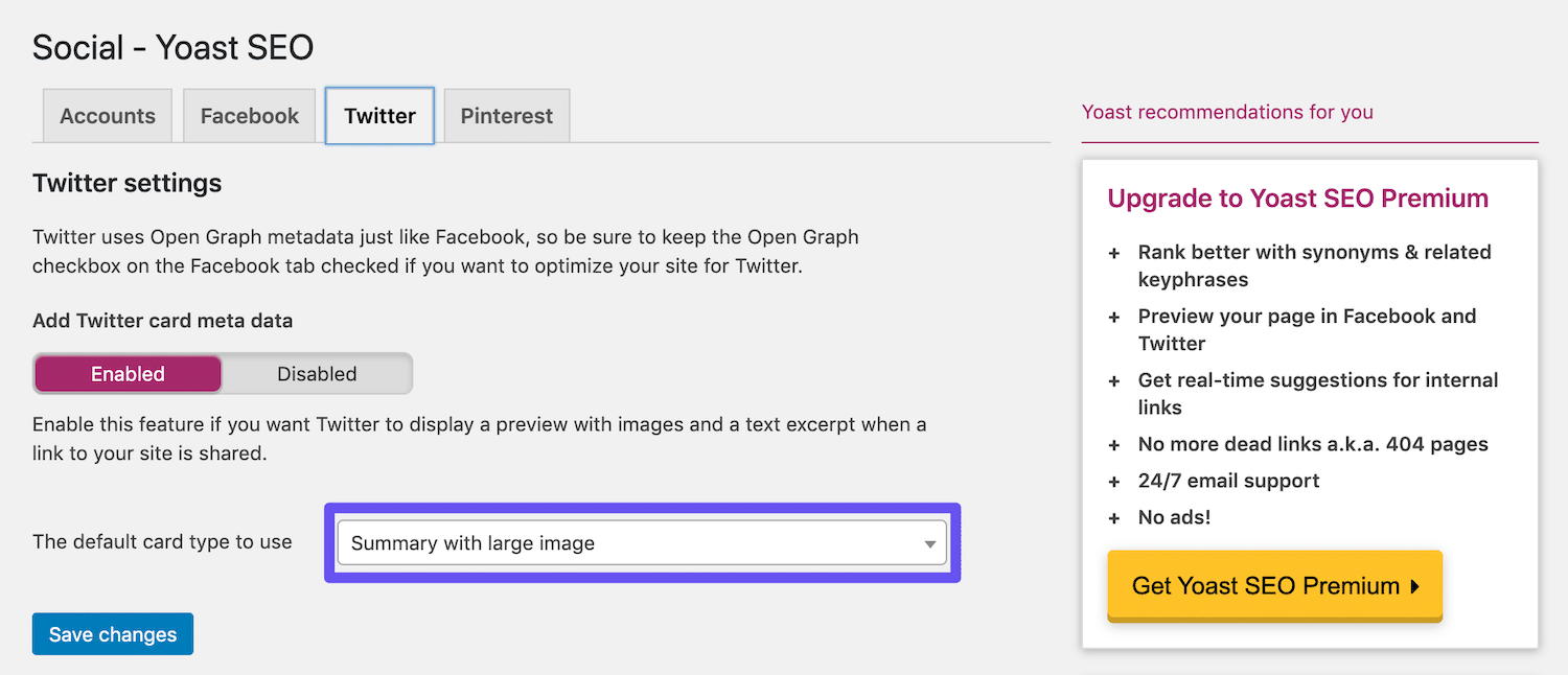 yoast twitter tab