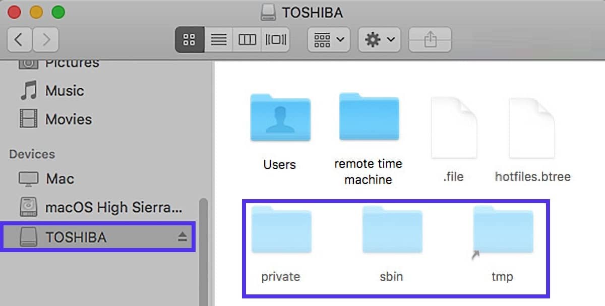 Showing hidden files on USB on Mac.