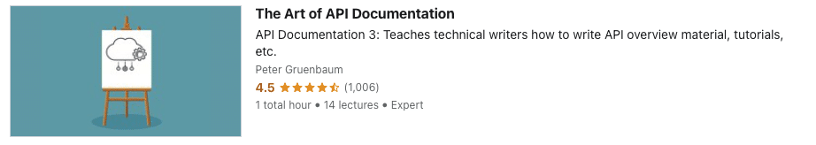 The Art of API Documentation course description on Udemy.