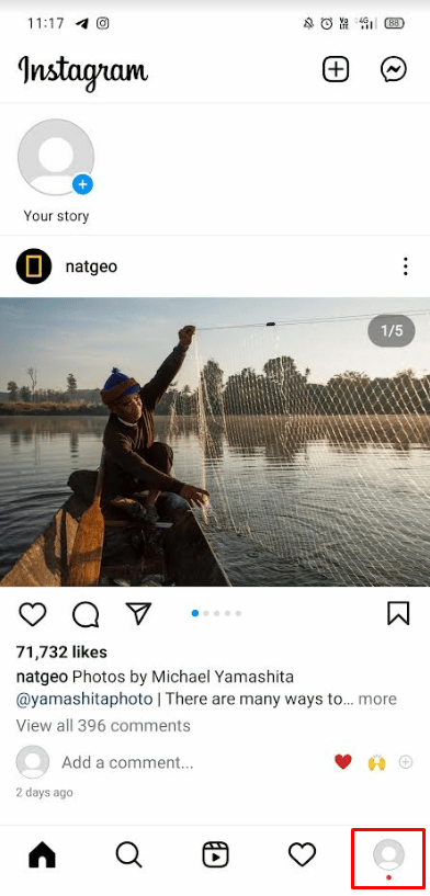 Tap on the profile icon at the bottom right corner | How to Change Your Name on Instagram