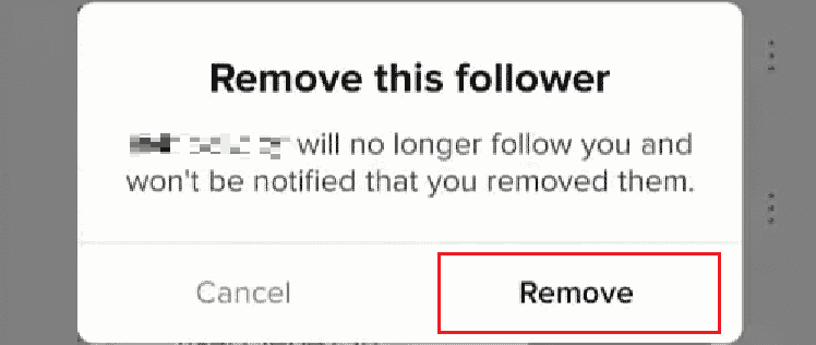 Tap on Remove to confirm the process