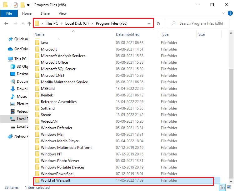 navigate to C Program Files 86 World of Warcraft path. Fix World of Warcraft Error 51900101 in Windows 10