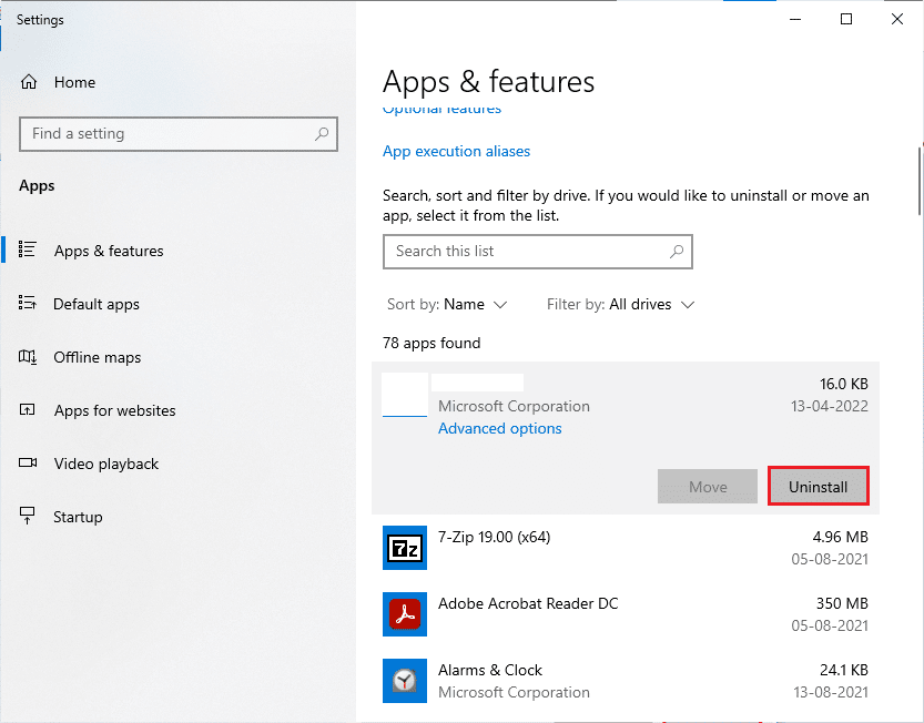 click on World of Warcraft and select Uninstall option. Fix World of Warcraft Error 51900101 in Windows 10