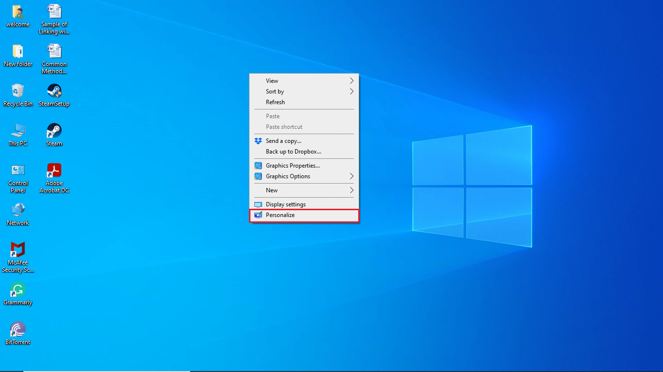 Right click on the desktop and click on Personalize. Fix Windows Cant Find One of the Files in This Theme