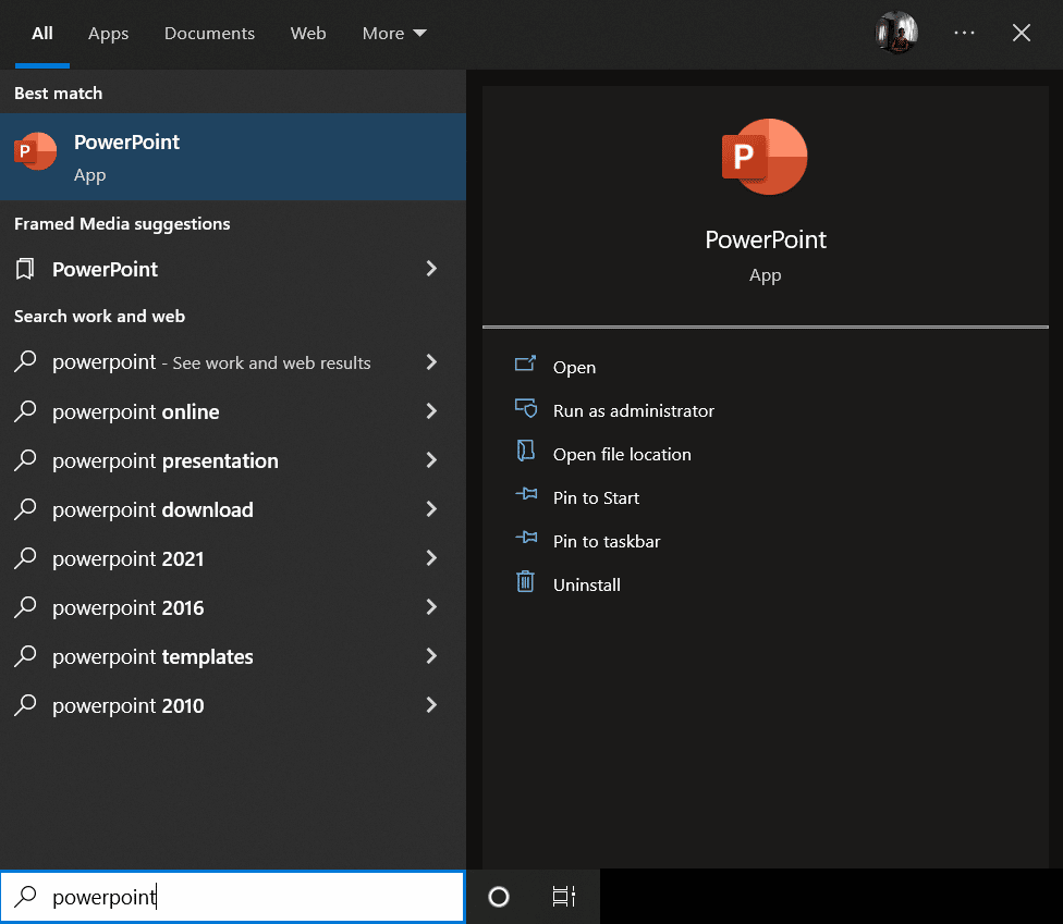 open powerpoint app