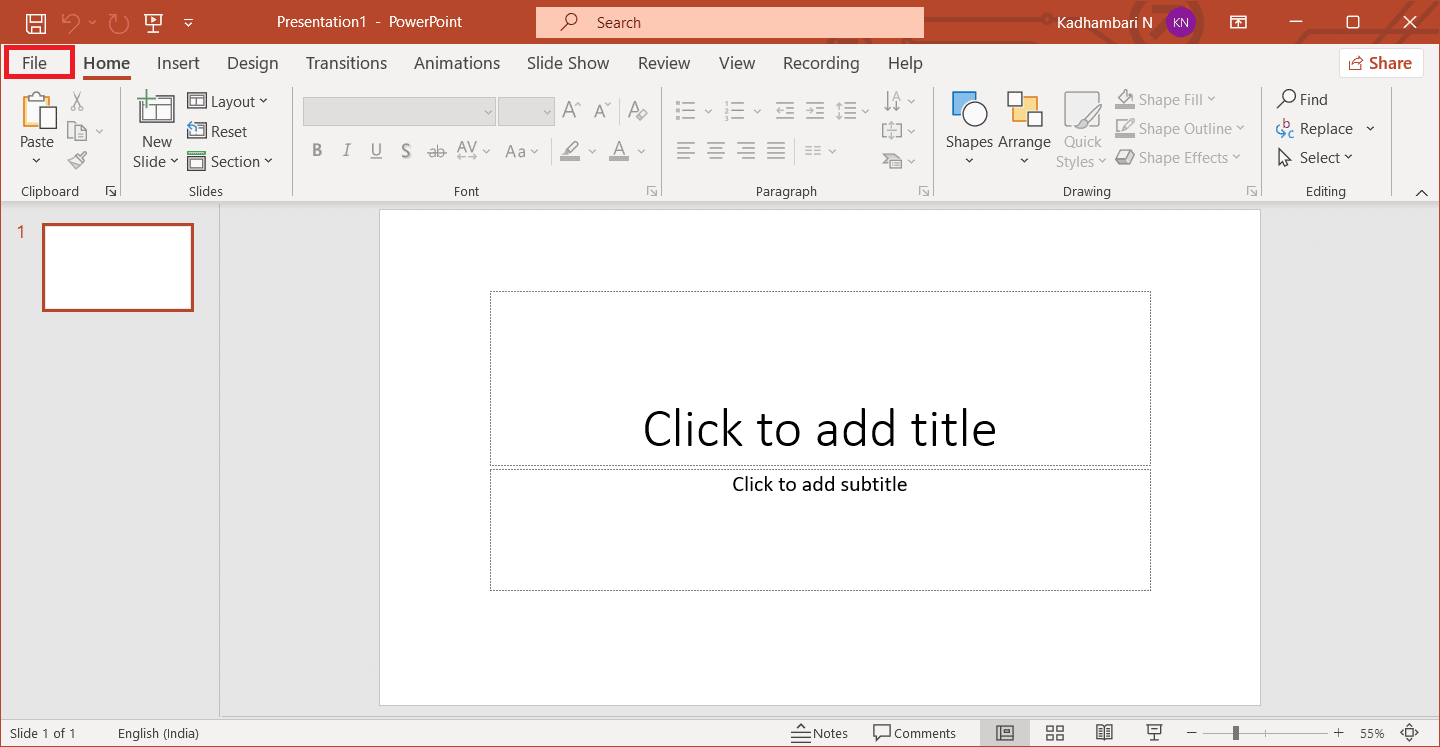 Select File. Fix Office Error Code 1058 13 in Windows 10