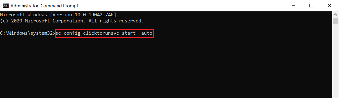 Execute the command. Fix Office Error Code 1058 13 in Windows 10