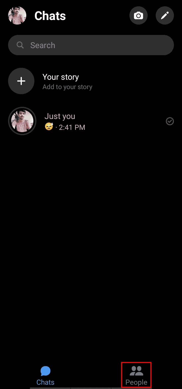 Tap on the People icon