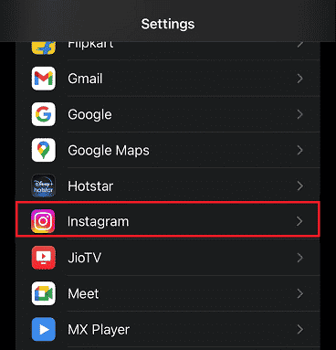 Navigate Instagram and tap on it | How to Enable Camera Access on Instagram