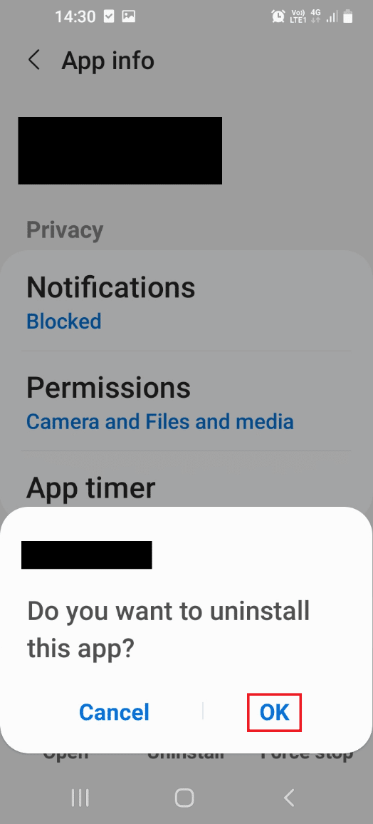 Tap on the OK option 