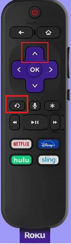 Press the Up arrow 1 time and then press the rewind button 2 times