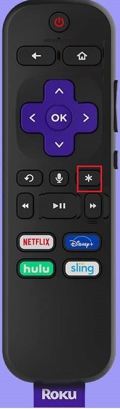 roku remote star button to open options. Fix Disney Plus Not Working on Roku