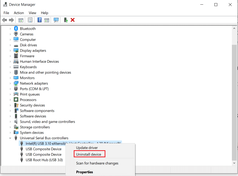 uninstall device usb driver