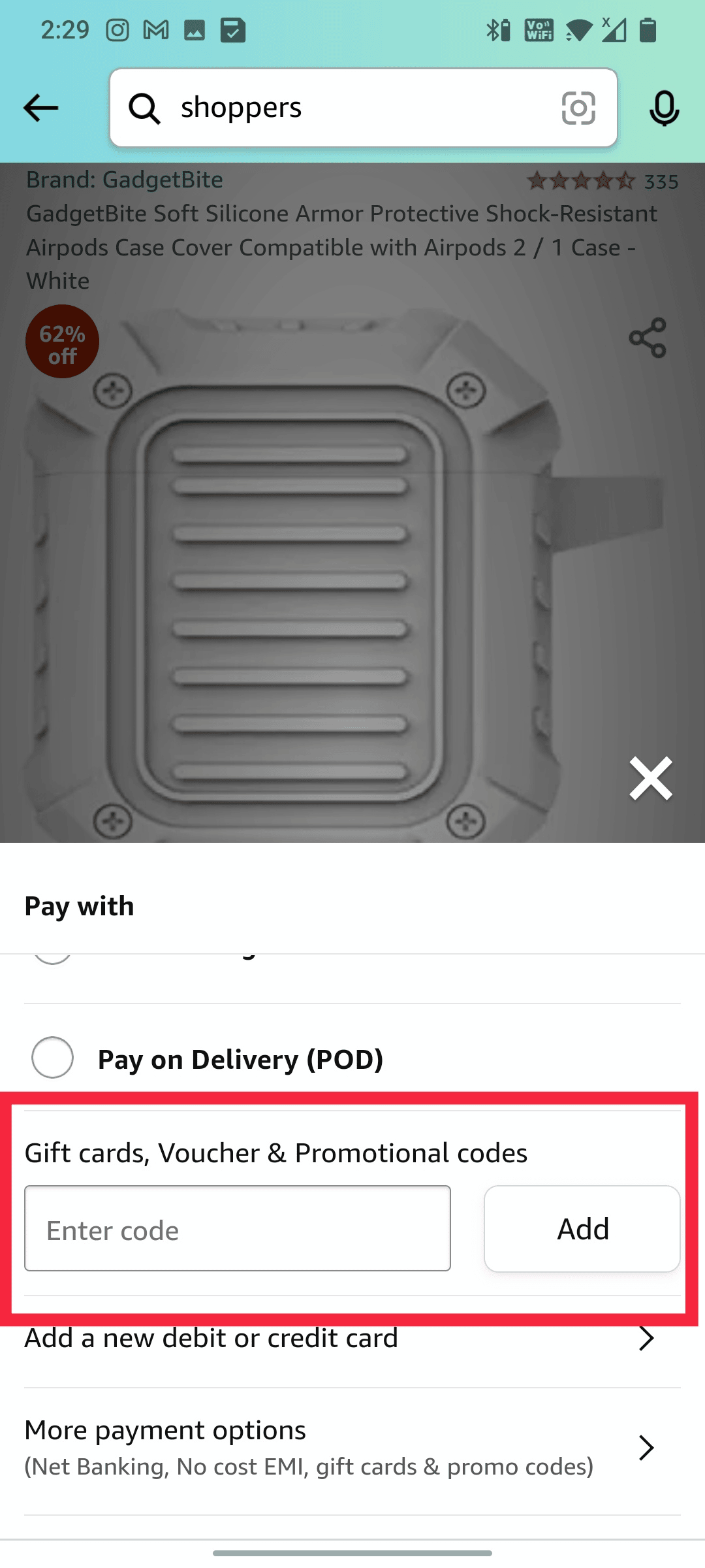 enter the gift card code or number