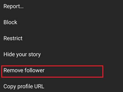 Select Remove follower