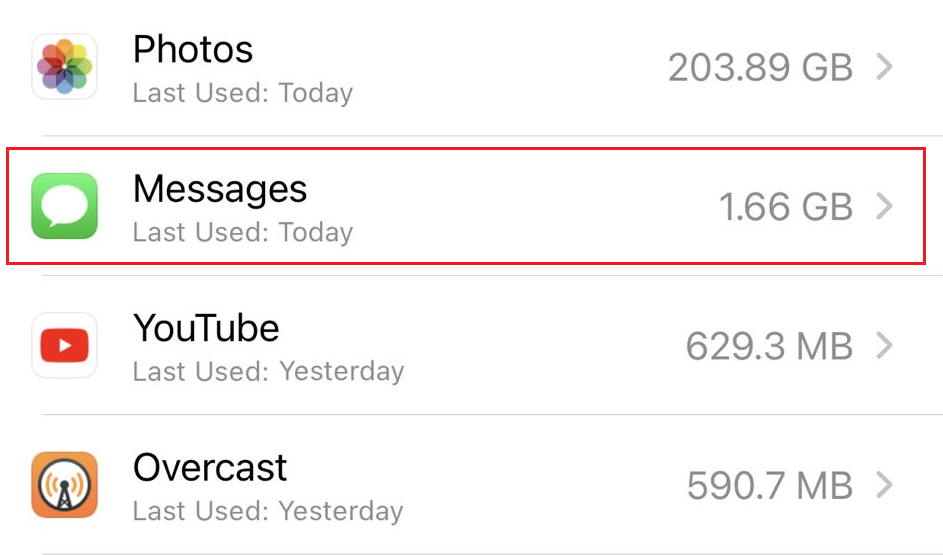 swipe down and tap on Messages