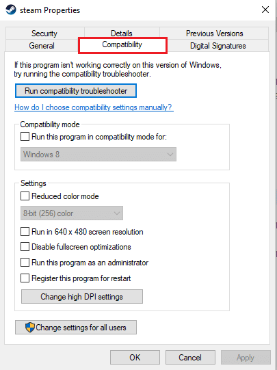 navigate to the Compatibility tab. Fix CS Go Update Download Error