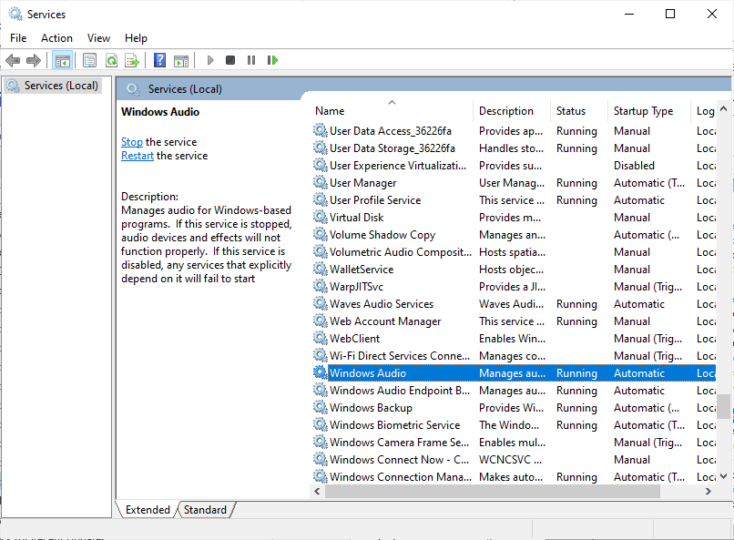 Windows Audio service