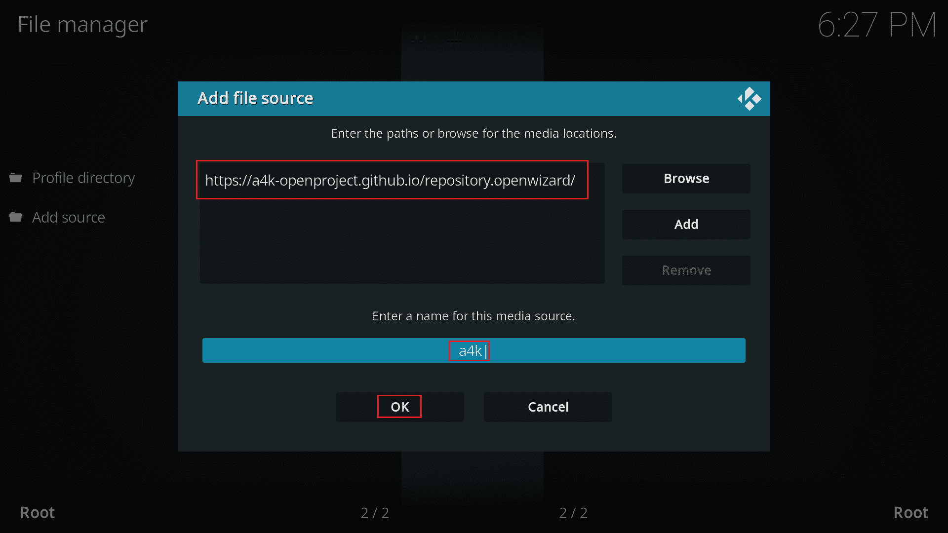 add file source for openwizard repository. Fix Kodi Won’t Open in Windows 10