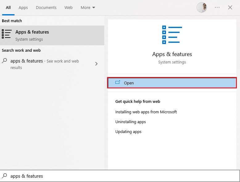 launch Apps and Features