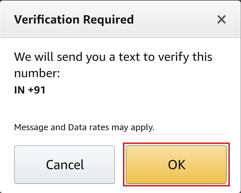 Tap on OK in the pop-up
