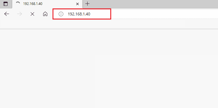Type the IP address in your browser