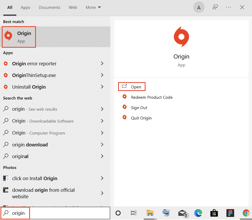 open origin from Windows Search bar. Ways to Fix Sims 4 Unable to Start Video Card
