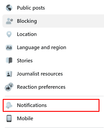 Click on Notifications