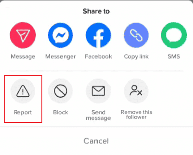Tap on Report