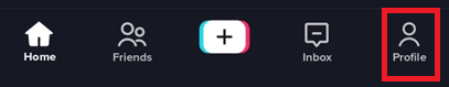 Tap on the Profile icon at the bottom right corner to open your profile page