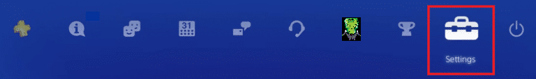 Select Settings from the main menu