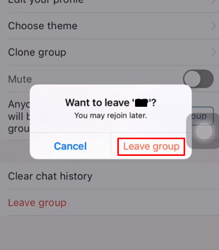 Tap on the Leave group option in the alert pop-up message saying Want to leave group name. | How Can You Leave a GroupMe Chat