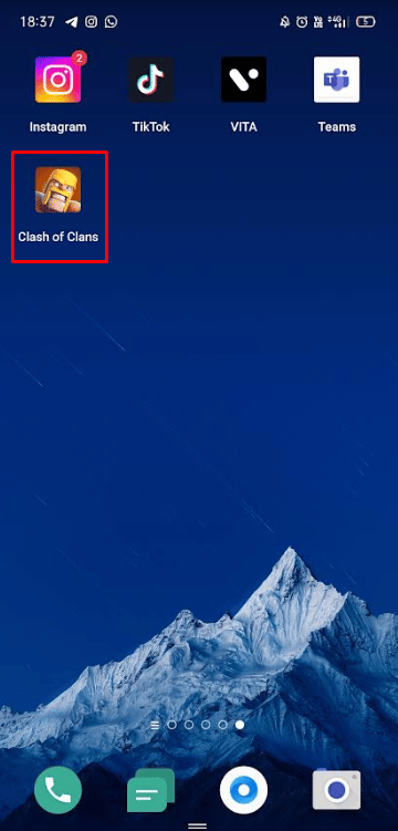 Open the Clash of Clans game.