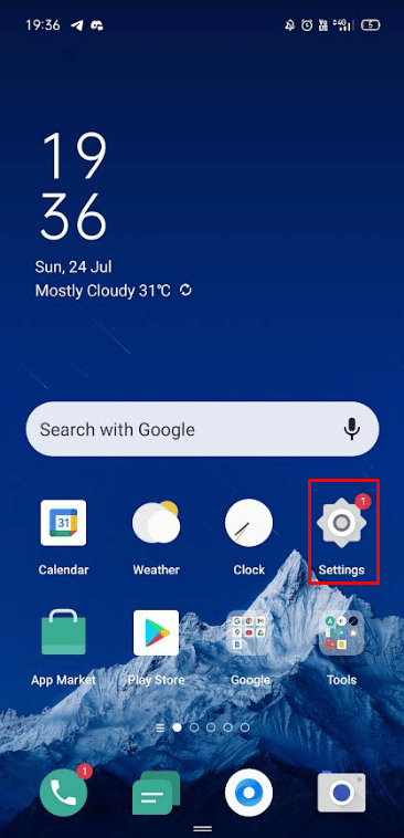 Visit the Settings of your phone
