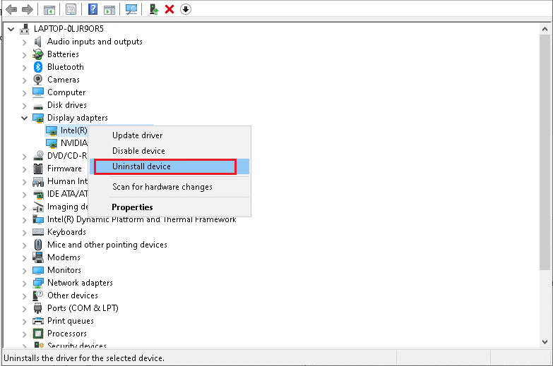 click on uninstall device. Fix Star Citizen Crashing in Windows 10