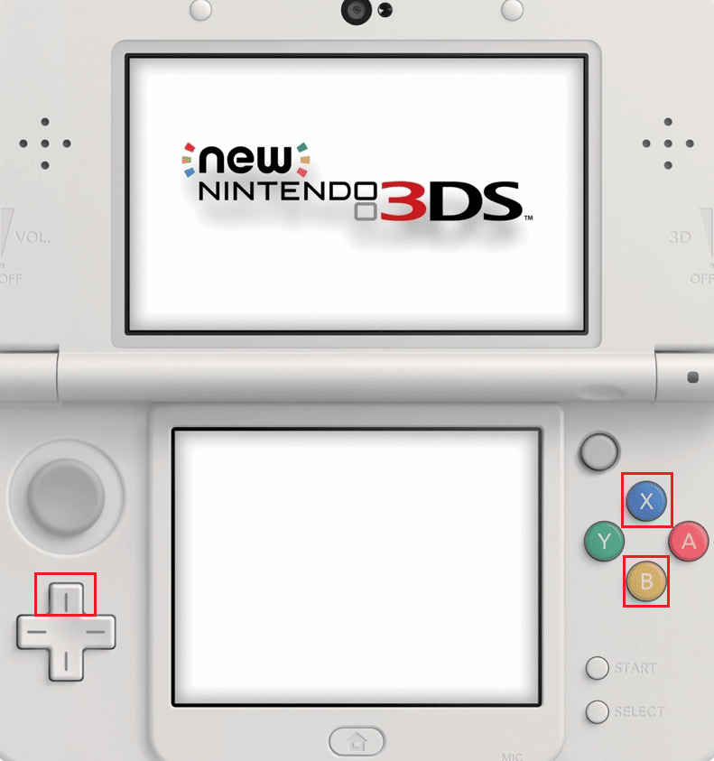 press the X + B + Up keys together on your Nintendo 3DS | How to Delete Pokemon Ultra Moon Save
