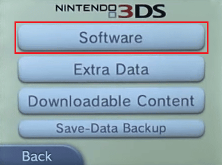 tap on the Software option