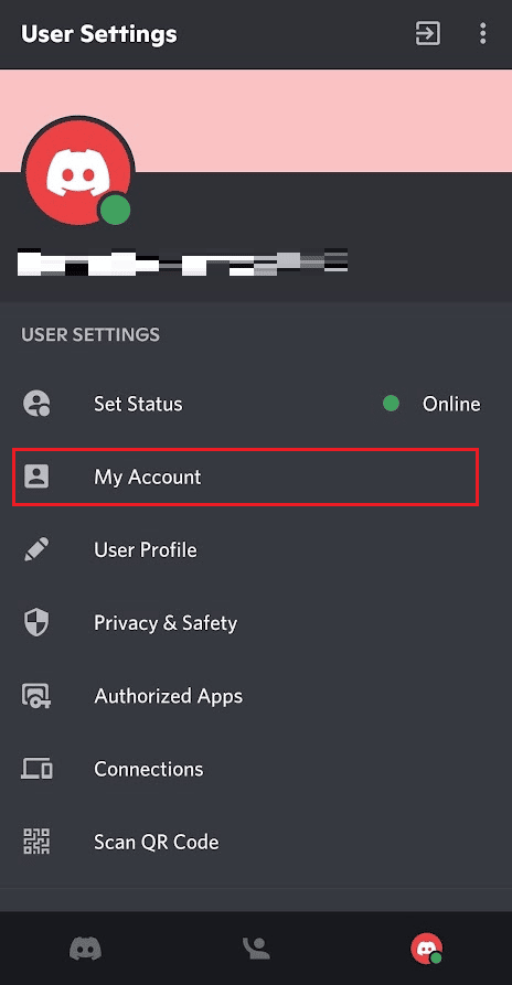 Tap on My Account