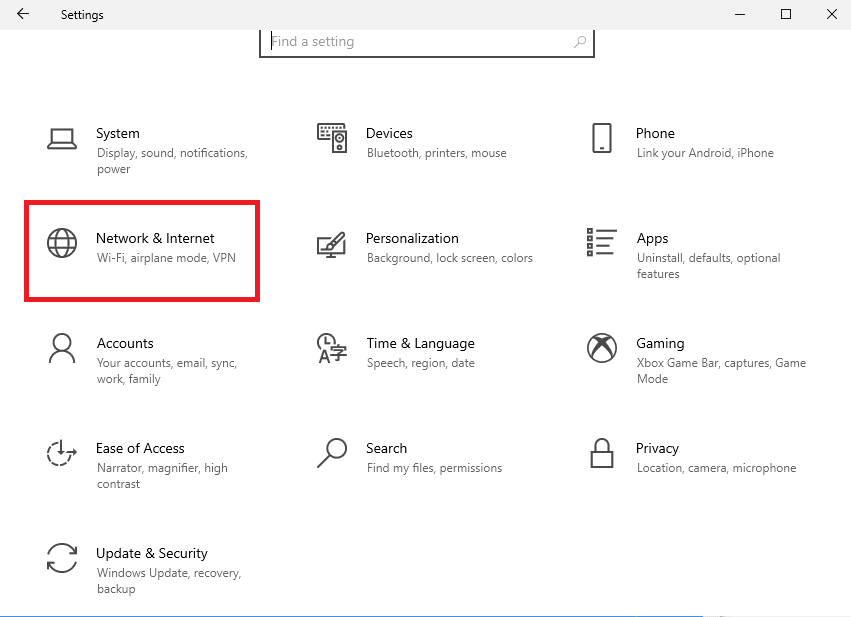 Click on the Network and Internet option. Fix Android USB File Transfer Not Working in Windows 10
