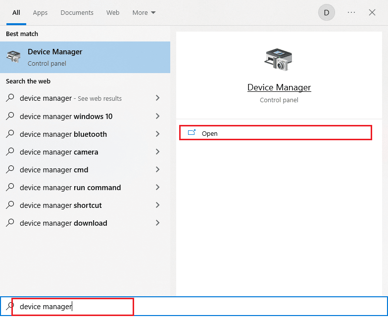 open device manager