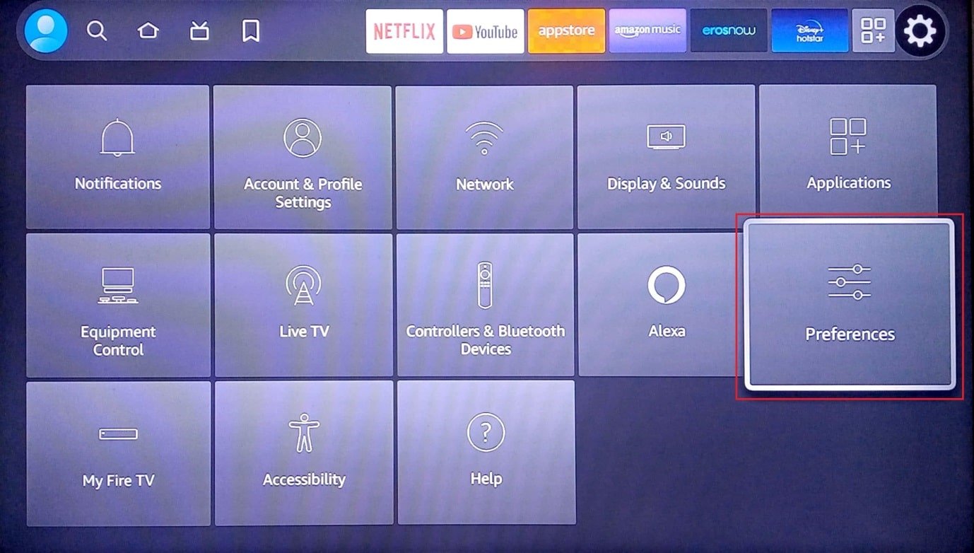 select preferences