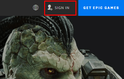 Click on SIGN IN at the top right corner