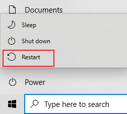 Click on restart