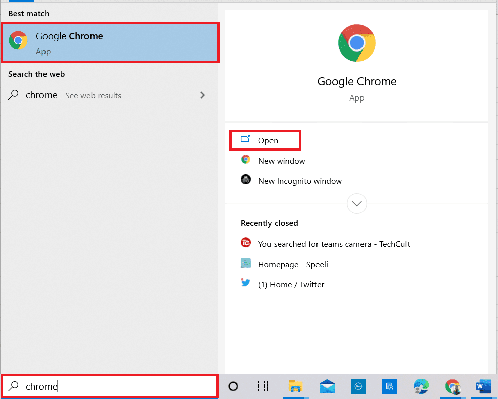 open Google Chrome