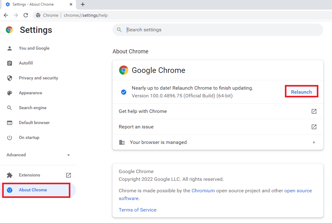 Update Google Chrome