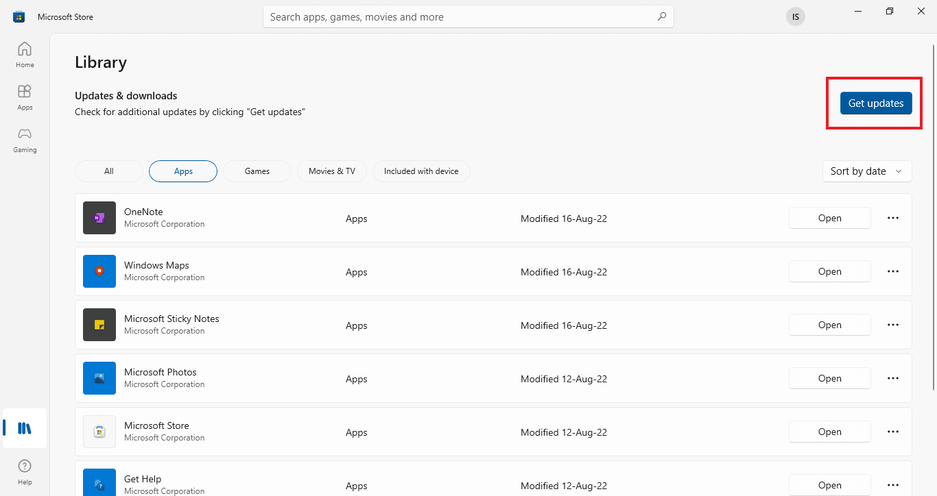 Click on Get updates. Fix Unexpected Error on Netflix