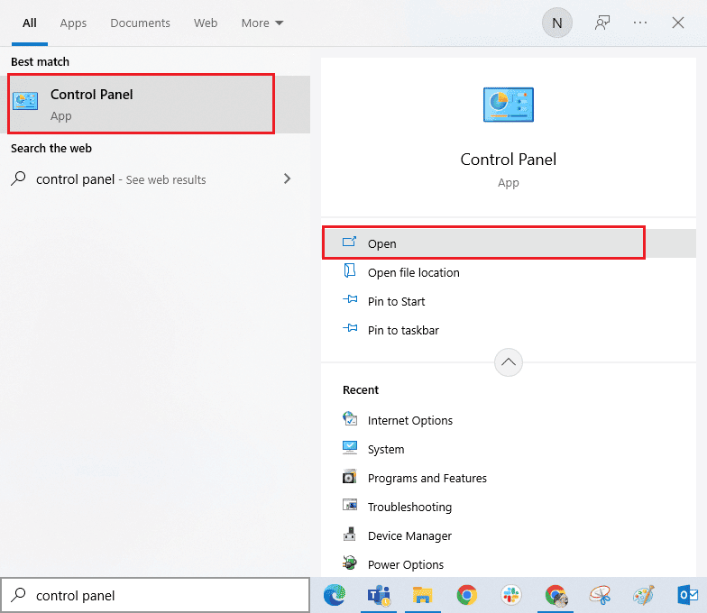 open Control Panel. How to Fix Error 0x3a98 in WlanReport