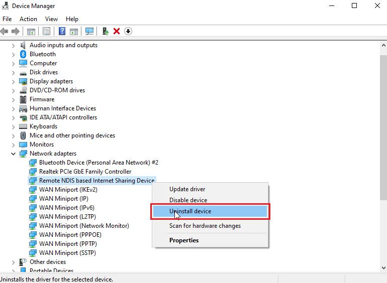Reinstall Network Adapter